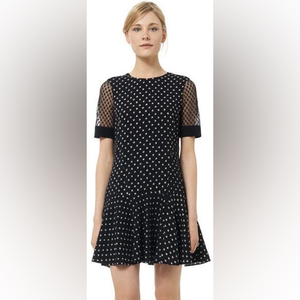 Rebecca Taylor Dotty Dress Black White Spots Size 2